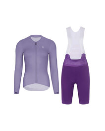 RIVANELLE Cycling long sleeve jersey and bibtights - ELEVATE - purple